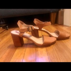 Frye Tan Leather Blake 2 Piece City Sandal 10M